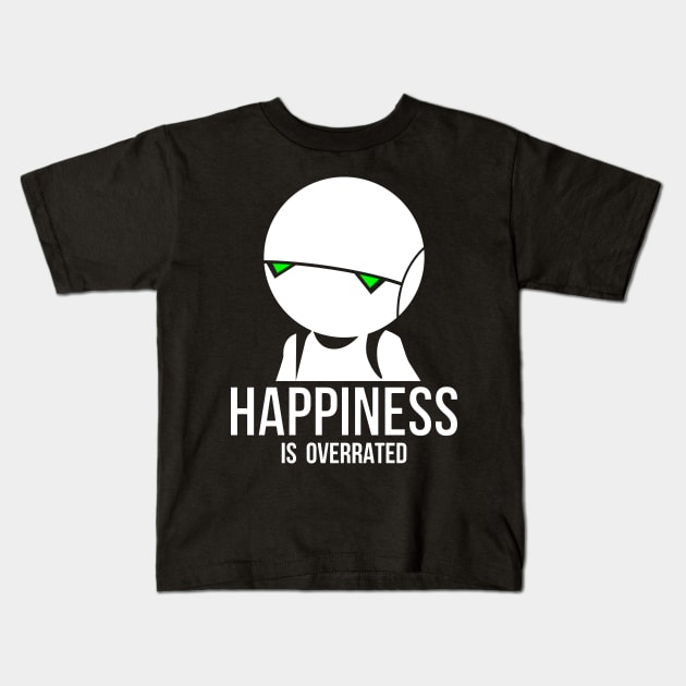 Happiness is overrated Kids T-Shirt by karlangas